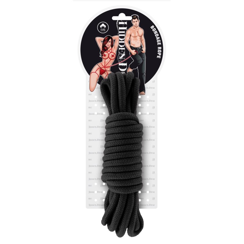 Wiązania-BONDAGE ROPE 5 METER BLACK